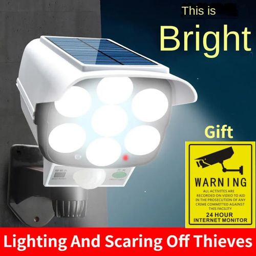 Solar Light 180W Solar Light & Motion Sensor Security Dummy Camera