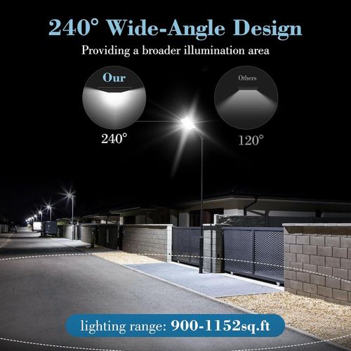 Solar Light 3000W Solar Street Lights Outdoor - 7000K Solar Lights Outdoor Waterproof Dusk to Dawn, Commercial Solar Parking Lot Lights with Motion Sensor, Solar Powered LED Street Light for Yard, Out