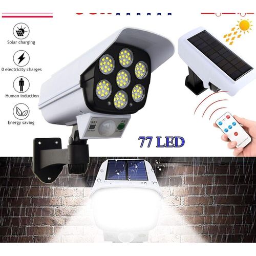 Solar Light Solar Motion Sensor Light LED Security Wall Street Yard Outdoor Lamp Fake Camera