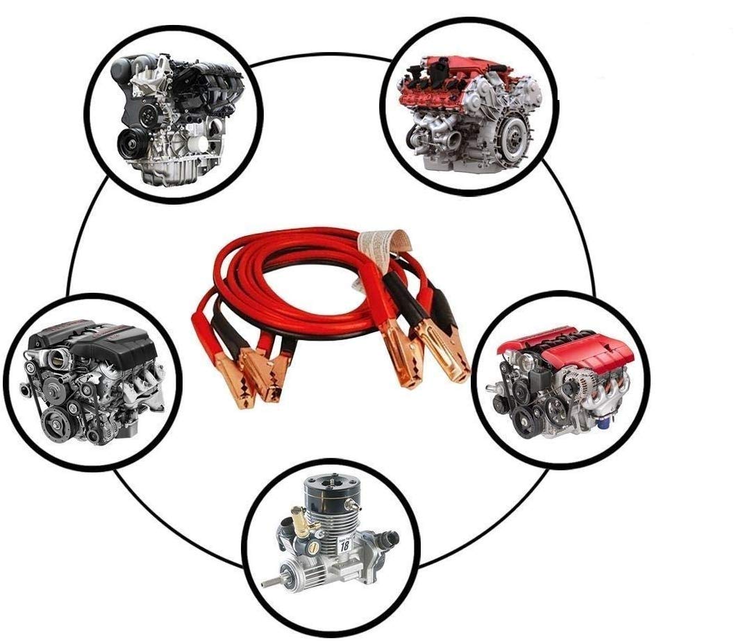 Multi-Purpose Emergency 500 Amp Booster Cable Battery Chargers to Start For Car Engine Heavy Duty Jumper Cable Wire Clamp with Alligator Wire