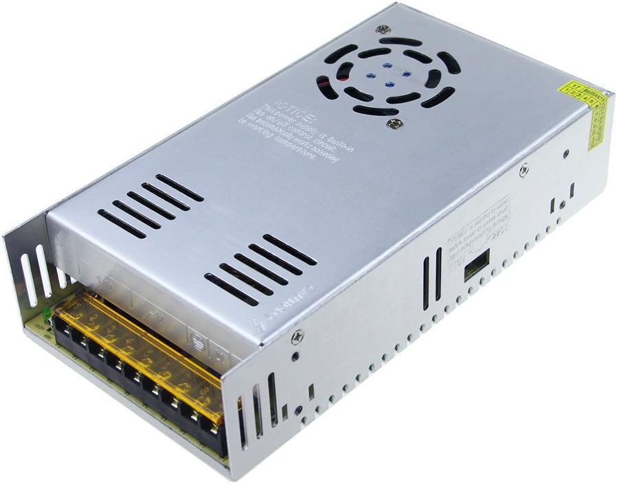AC 110V/220V to DC 12V 30A 360W Universal Regulated Switching Power Supply Transformer Adapter LED Driver for LED Strip, CCTV Camera System, Radio