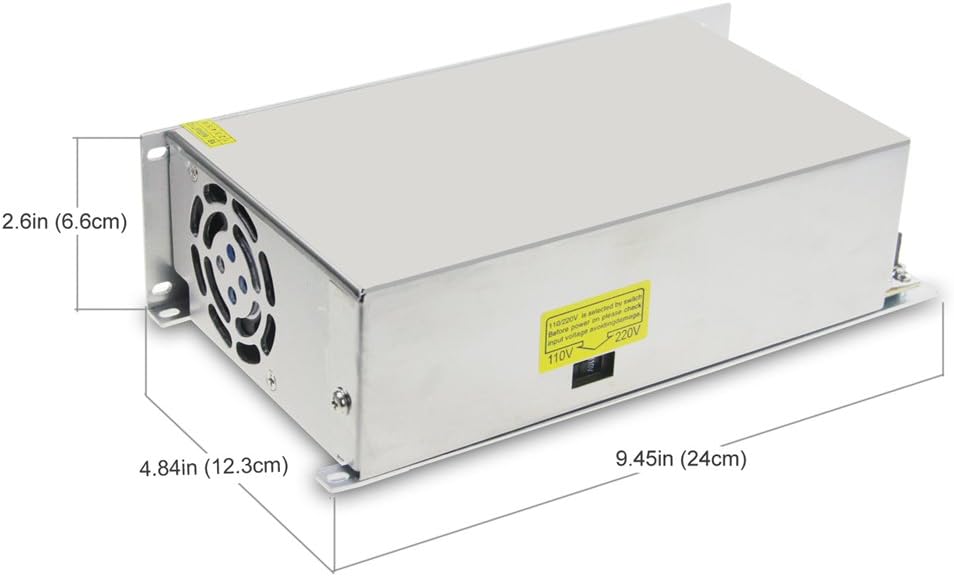 DC 12V 50A 600W Power Supply Adapter Transformer Switch AC 110V / 220V to DC 12V 20amp Switching Converter LED Driver for LED Strip Light CCTV Camera Security System Radio,Computer Project,3D Printer