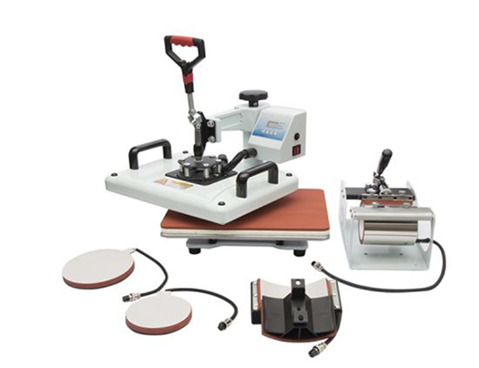 "5-in-1 Combo Heat Press Machine – Multifunctional Heat Press for T-Shirts, Mugs, Caps, Plates & Bags, Adjustable Temperature & Time"