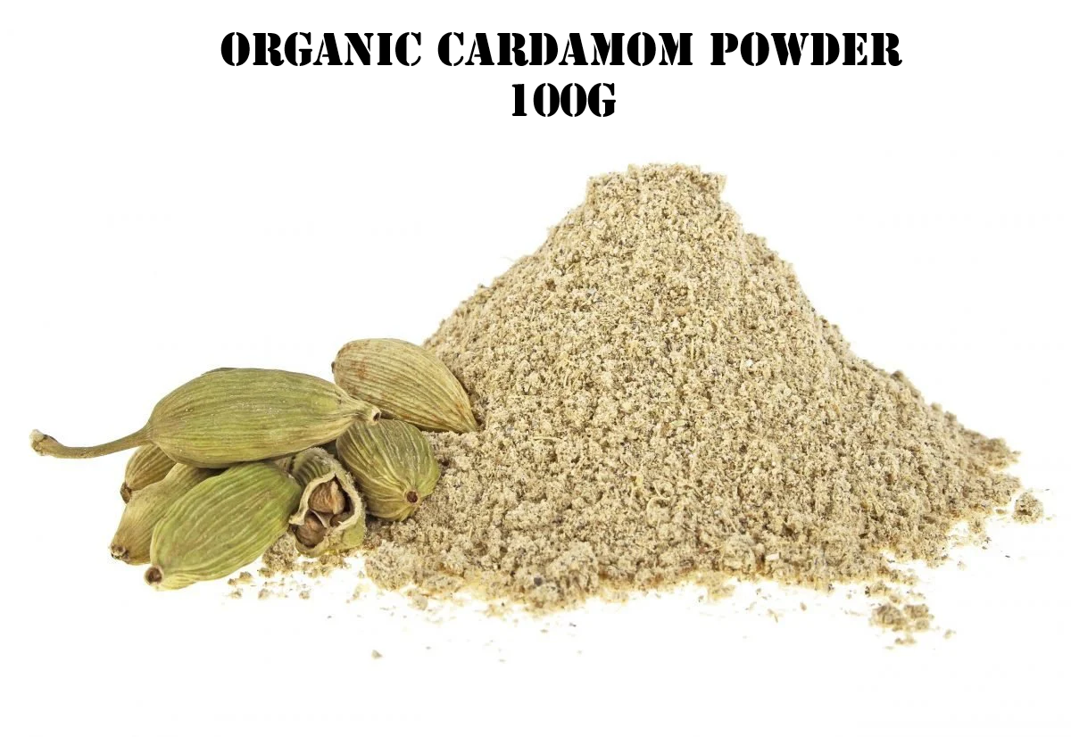 Organic Cardamom Powder – Aromatic & Flavour-Rich 100g