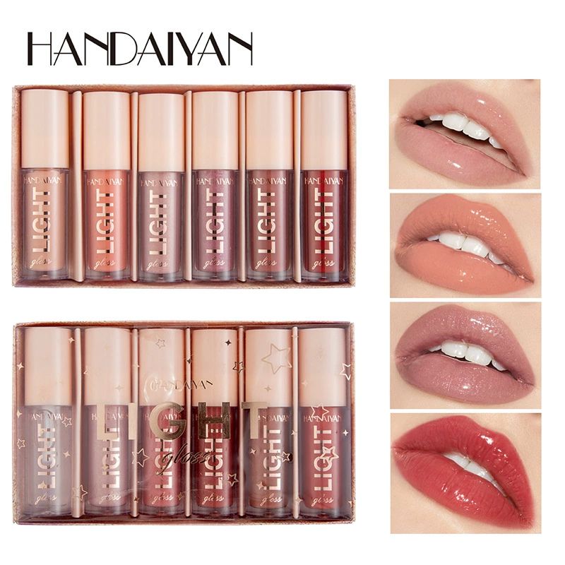 6PCS/Set Lip Gloss, Glossy Liquid Lipstick, Smooth Glass Lip Gloss, Moisturizing Lip Gloss, Durable and Non-fading Lip Gloss
