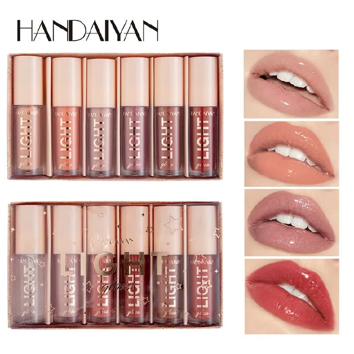 6PCS/Set Lip Gloss, Glossy Liquid Lipstick, Smooth Glass Lip Gloss, Moisturizing Lip Gloss, Durable and Non-fading Lip Gloss