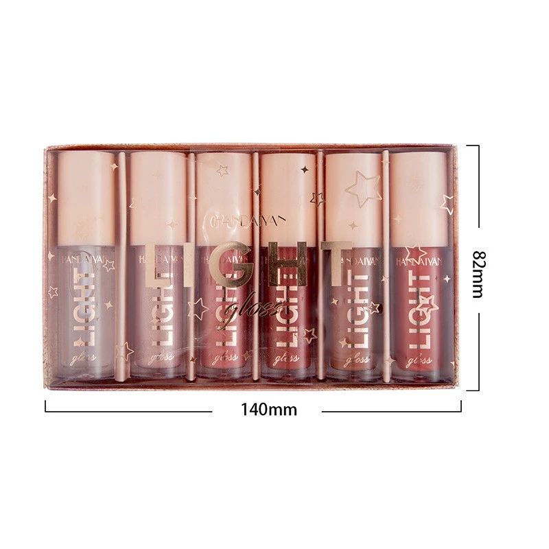 6PCS/Set Lip Gloss, Glossy Liquid Lipstick, Smooth Glass Lip Gloss, Moisturizing Lip Gloss, Durable and Non-fading Lip Gloss