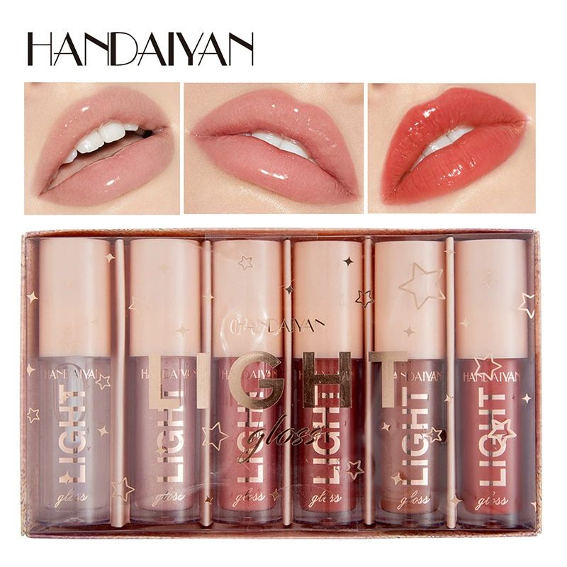 6PCS/Set Lip Gloss, Glossy Liquid Lipstick, Smooth Glass Lip Gloss, Moisturizing Lip Gloss, Durable and Non-fading Lip Gloss