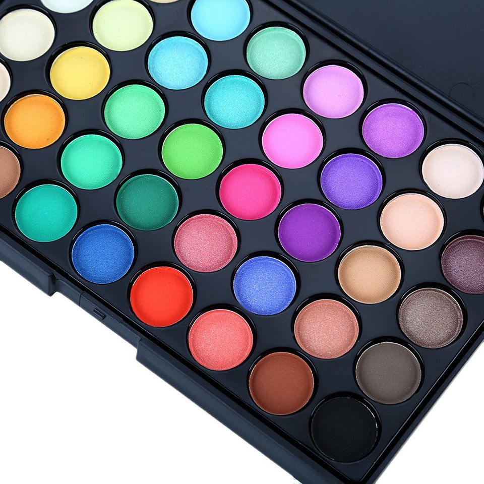 40 Color Matte Eyeshadow Palette Pearl Texture Eyeshadow Makeup Non-fading Makeup Tool Long Lasting Shine Eyeshadow Waterproof and Sweatproof