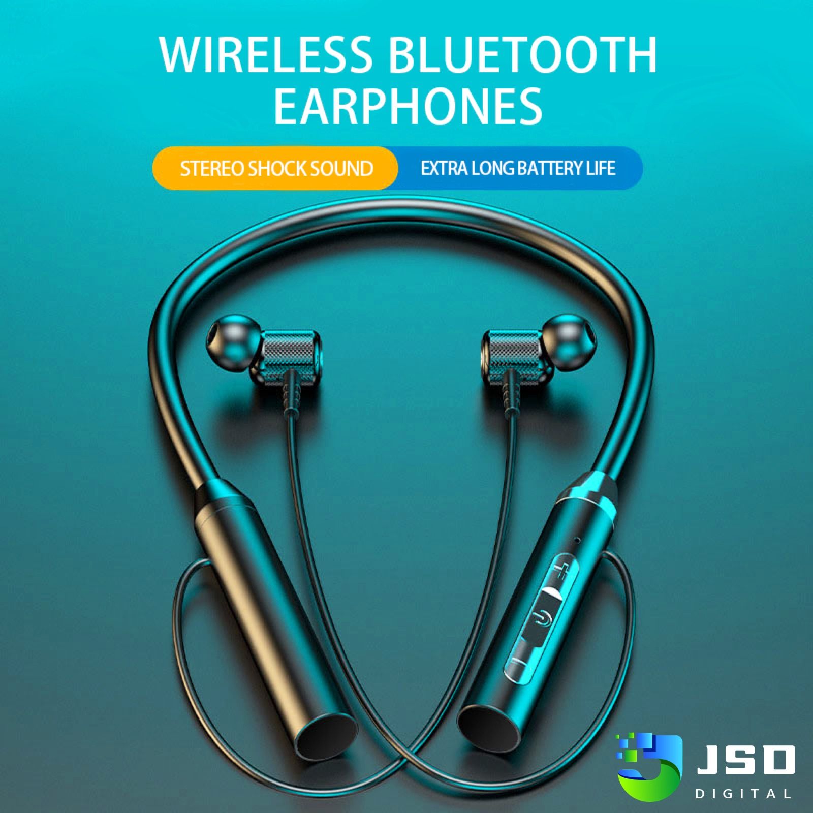 Newly Launched Wireless Neckband Earphones Bluetooth Earphones Powerful Bass Stereo Surround Sound Headphones Comfortable to wear