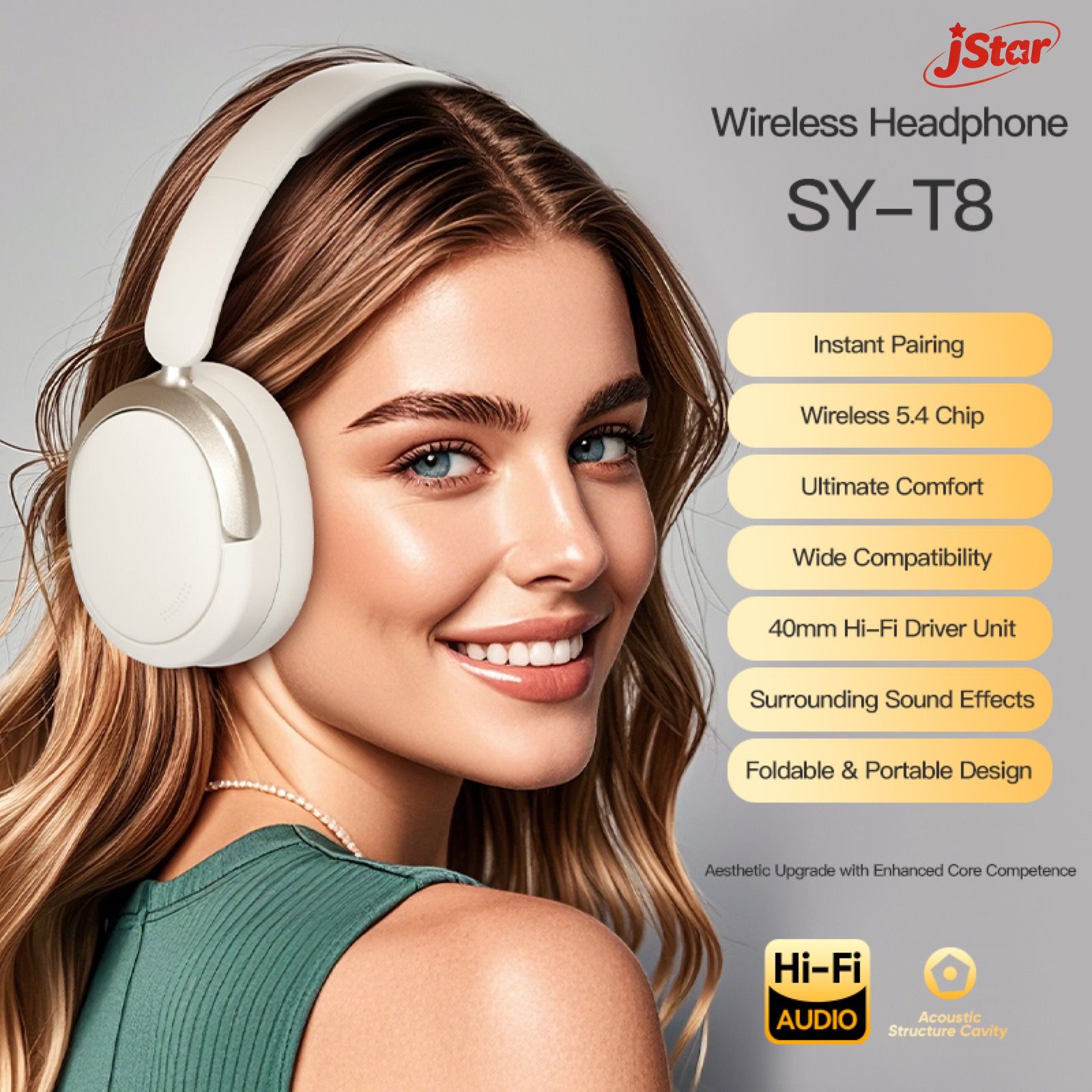 New Wireless Headset, High Quality Bluetooth 5.4 Headphone, TWS Headphones, Lightweight and Comfortable, Ultra Long Battery Life, Intelligent Noise Reduction, Theater Level Sound Effects
