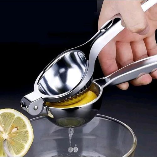 Heavy Duty Stainless Steel Lemon Squeezer Manual Citrus Juicer Rust Resistant, Durable Hand Press Juice Extractor.This rust-proof stainless steel tool is perfect for any kitchen or bar.This Manual lem