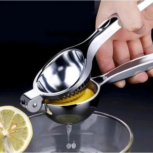 Heavy Duty Stainless Steel Lemon Squeezer Manual Citrus Juicer Rust Resistant, Durable Hand Press Juice Extractor.This rust-proof stainless steel tool is perfect for any kitchen or bar.This Manual lem