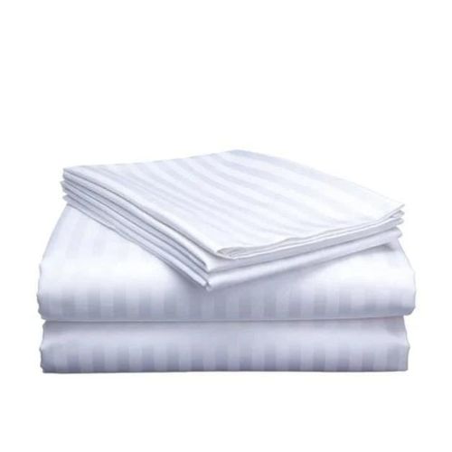 TC 4PC White Striped Cotton Bed Sheets Set – 6x7 2 Bedsheets + 2 Pillowcases, Soft & Elegant.
 Brand: TC – Trusted premium bedding brand
✔️ Includes: 1 Bedsheets + 2 Pillowcases
✔️ Sizes Available: