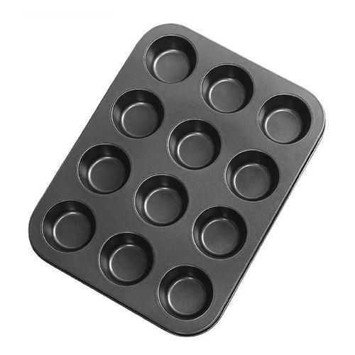 12 Holes Cup Cake Baking Tin.Made of high quality stainless steel, sturdy and durable.
All finishes are non-toxic, safe and Eco-friendly.
All parts are rounded smooth, avoids hurting your hands.