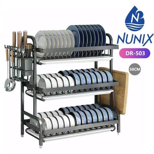 Nunix Dishrack, Multifunctional Bowl Rack Stainless Steel 3 Tier, DR-503.Scratch and rust resistance
Simple Assembly and Easy Cleaning
Multifunctional Design
High quality heavy duty over the sink dish