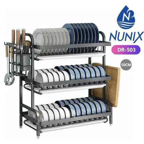 Nunix Dishrack Multifunctional Bowl Rack Stainless Steel 3 Tier, DR 503.Scratch and rust resistance
Simple Assembly and Easy Cleaning
Multifunctional Design
High quality heavy duty over the sink dish
