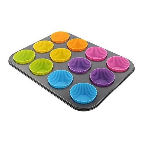 Silicone Nonstick Cupcake Queen Cakes Baking Molds Cases.Reusable, non-stick, non-toxic, soft
Use and clean easily
Long longevity
Keep away from direct exposure to flame and sharp objects