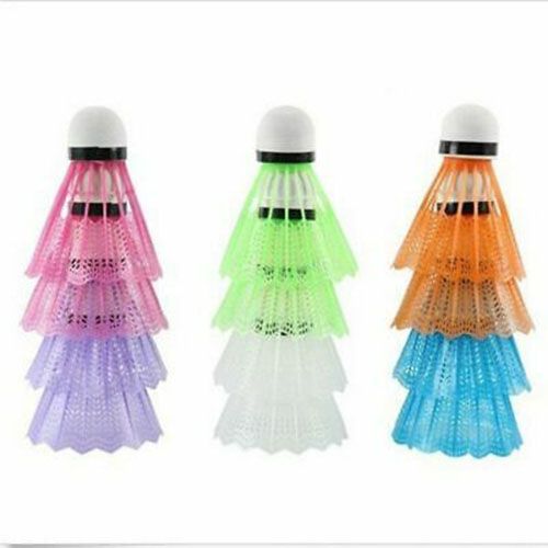 6Pcs/Set Colorful Shuttlecocks Badminton Foam Balls Sport Games Colored Plastic Nylon Feather Birdies Training Sport Sturdy Shuttles