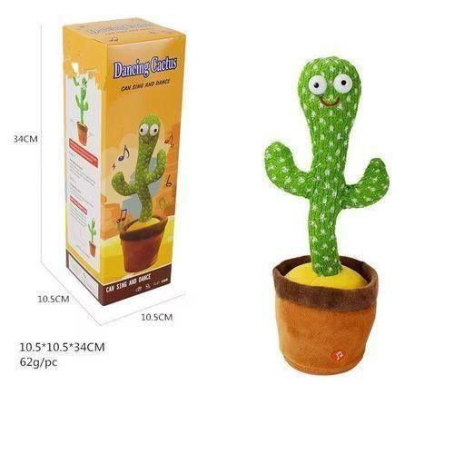 Dancing cactus Comes with a charging cable and a packaging box.There are 120 songs in English.
It can shine.
Capable of recording.
It can be rotated.