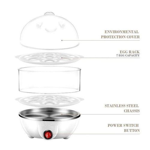 Egg Boiler Double Layer Multifunction Electric Egg Boiler Automatic Off Egg Cooker Poacher Steamer Egg Poacher Egg Maker