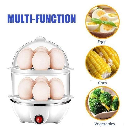 Egg Boiler Double Layer Multifunction Electric Egg Boiler Automatic Off Egg Cooker Poacher Steamer Egg Poacher Egg Maker
