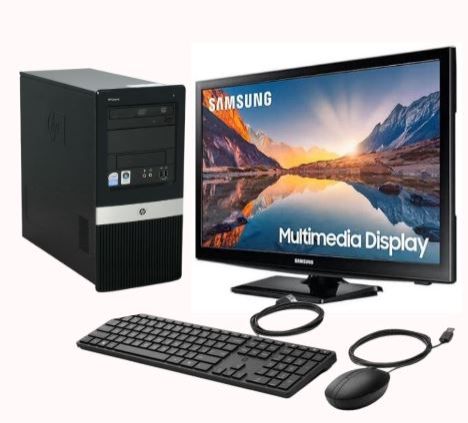 HP Compaq Desktop PC dx2400 Intel Pentium E2220 2GB DDR2 160GB HDD Intel GMA 3100 Windows Vista Business PLUS Samsung Monitor 24"