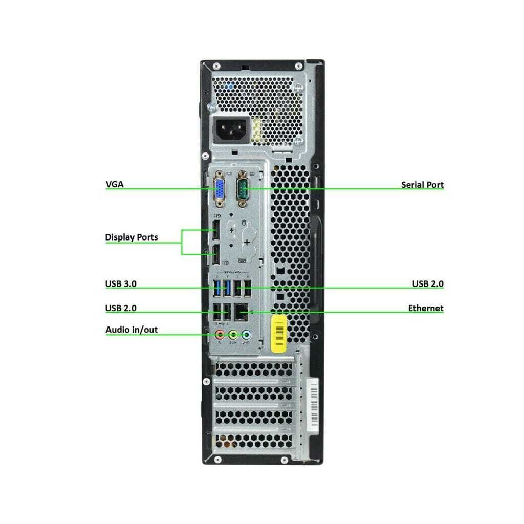 Complete Desktop Lenovo ThinkCentre PC M93P Intel core i7-4770 3.40GHz 8GB 500GB HDD Win10 Pro, 24 Inch Monitor