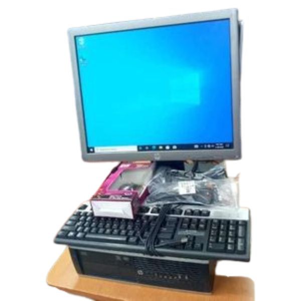 Complet Desktop HP EliteDesk 705 G2 Small Form Factor Desktop Computer 4GB RAM 500GB HDD DVD Drive 3.5 GHz AMD PRO A10,17 inch Hp Monitor,Keyboard,Mouse