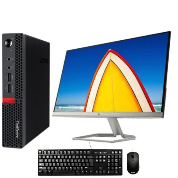 Complete Desktop Lenovo ThinkCentre M625Q AMD 7th Gen E2-9000e 8GB RAM 500GB HDD Thin Client Desktop,24 Inch Hp Monitor,Keyboard, Mouse