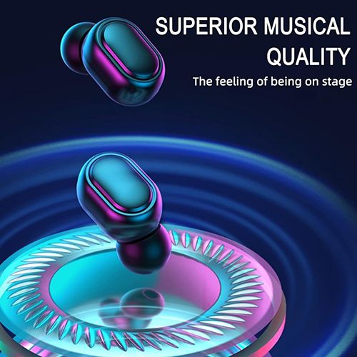 Wireless Bluetooth Earphones, In-Ear Mini Size with LED Display and Mic Earbuds Immersive Bass Stereo Noise Cancelling Headphones, Touch Control Earphone Headset for Music, Sports, Games, Home, Work