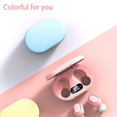 Wireless Bluetooth Earphones, In-Ear Mini Size with LED Display and Mic Earbuds Immersive Bass Stereo Noise Cancelling Headphones, Touch Control Earphone Headset for Music, Sports, Games, Home, Work