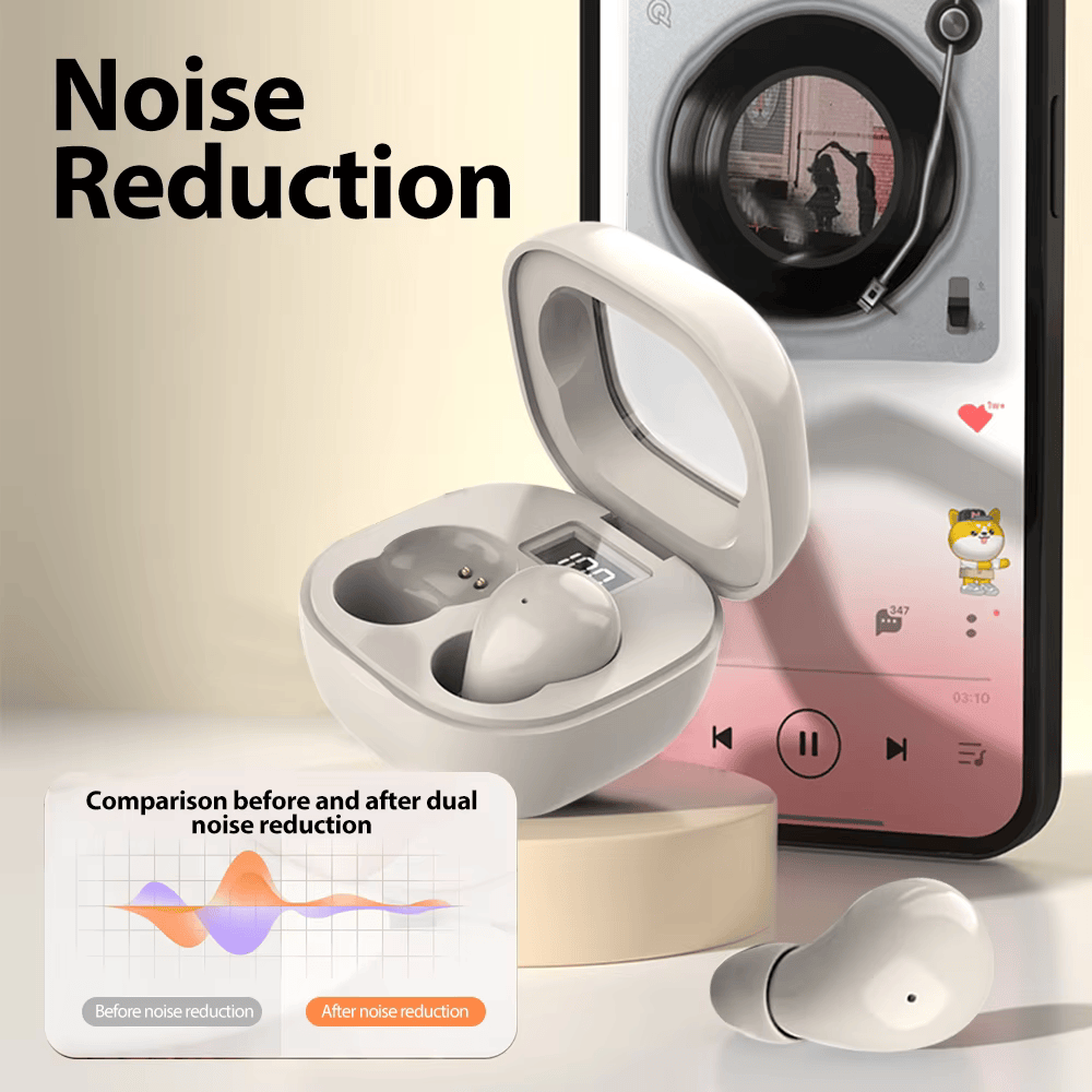 Smallest Invisible Mini Earbuds Wireless Bluetooth, Out of the ordinary Fashion Low Profile Micro Tiny Discreet Hidden Earbuds for Work, Small Headphones, HiFi Sleep Earphones for Small Ear Canals