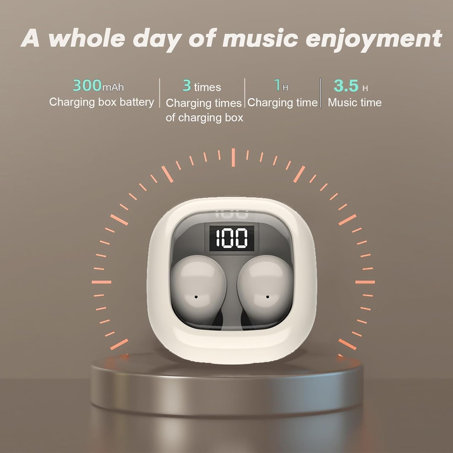 Smallest Invisible Mini Earbuds Wireless Bluetooth, Out of the ordinary Fashion Low Profile Micro Tiny Discreet Hidden Earbuds for Work, Small Headphones, HiFi Sleep Earphones for Small Ear Canals