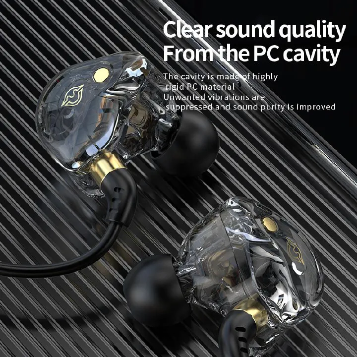 Lune Goose Wired Earphones In ear With Mic Fashion Sports and Gamming Earbuds Bass Stereo Hifi Headset High Quality Earphones 3.5mm Type-c and Apple Lightning