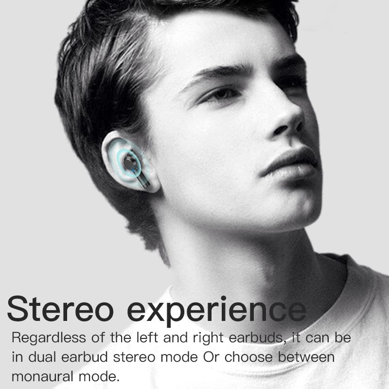 Lune Goose Wireless Bluetooth Headset Tws 5.0 Binaural In-ear Stereo Hifi Sports Earphones Heavy Bass earbuds with Mic touch Mini and a charging compartment Long endurance high end