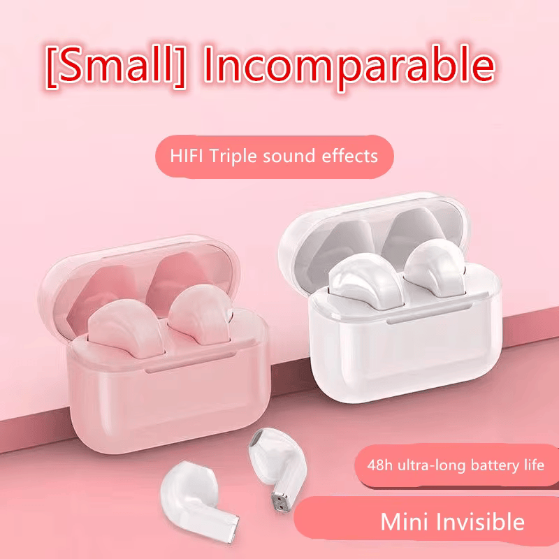 Wireless Bluetooth Small Earphones Mini Invisible Earbuds Hifi Bass In-ear High Aesthetic Value High Power Long Endurance TWS Sports Gaming Headphones
