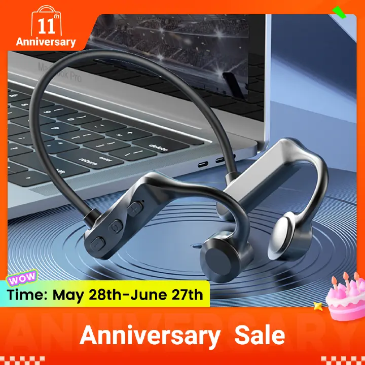 Lune Goose Bone Conduction Headphones Health Wireless Bluetooth Earphones Lightweight Sports Earphones Hifi Stereo Headset With Microphone High Battery Long Endurance Not In Ear Easy Painless
