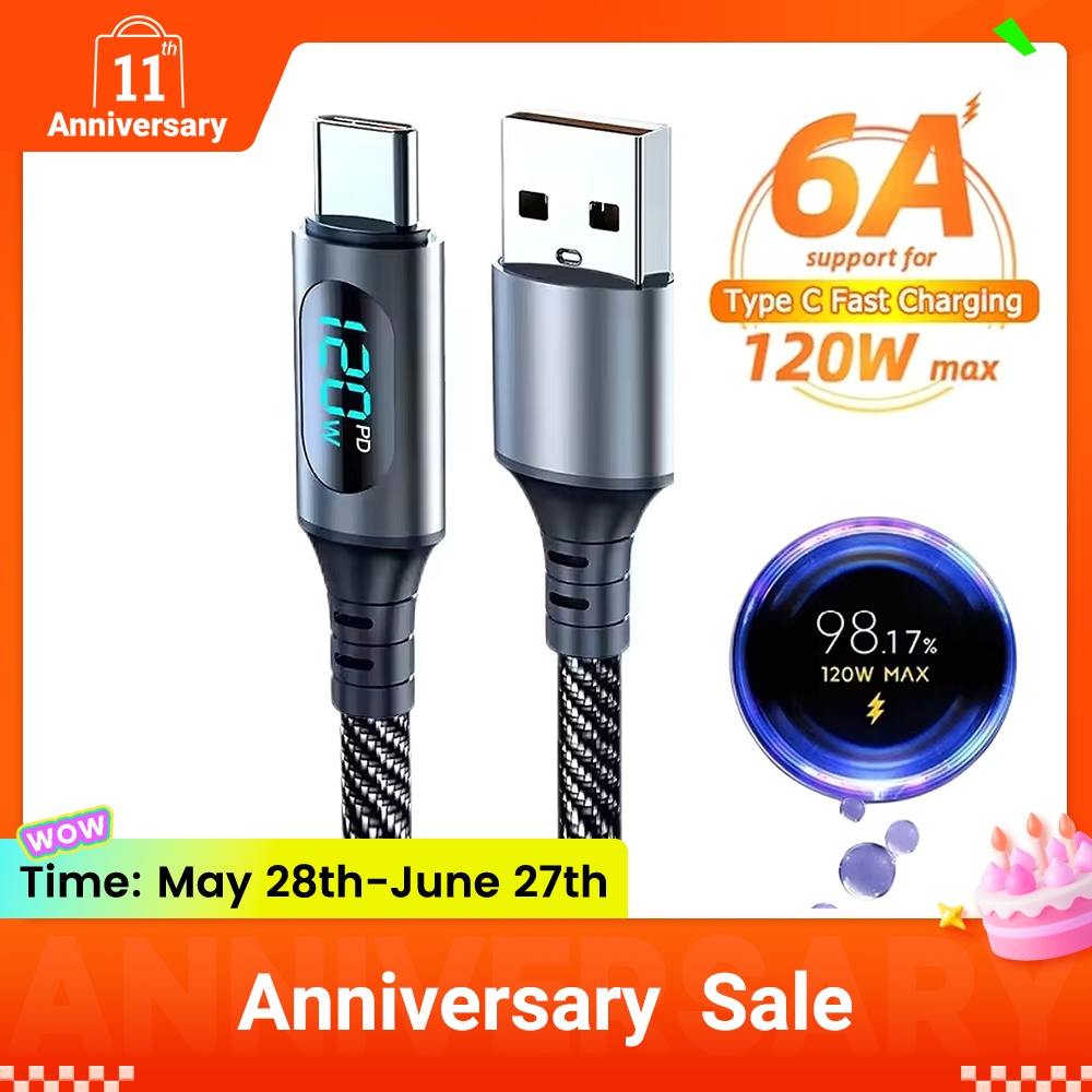 Data Cables Super Fast Charge Cable With Led Digital Display Battery protection USB/Type C/Lightning To Type C For Iphone and most type-c phone (iphone,Samsung,tecno,xiaomi,oppo,infinix,etc.)