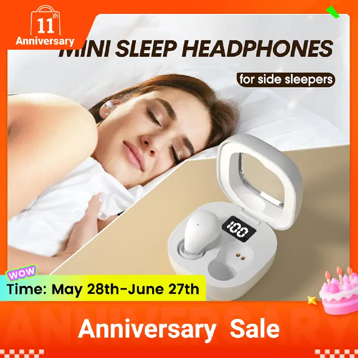 Smallest Invisible Mini Earbuds Wireless Bluetooth, Out of the ordinary Fashion Low Profile Micro Tiny Discreet Hidden Earbuds for Work, Small Headphones, HiFi Sleep Earphones for Small Ear Canals