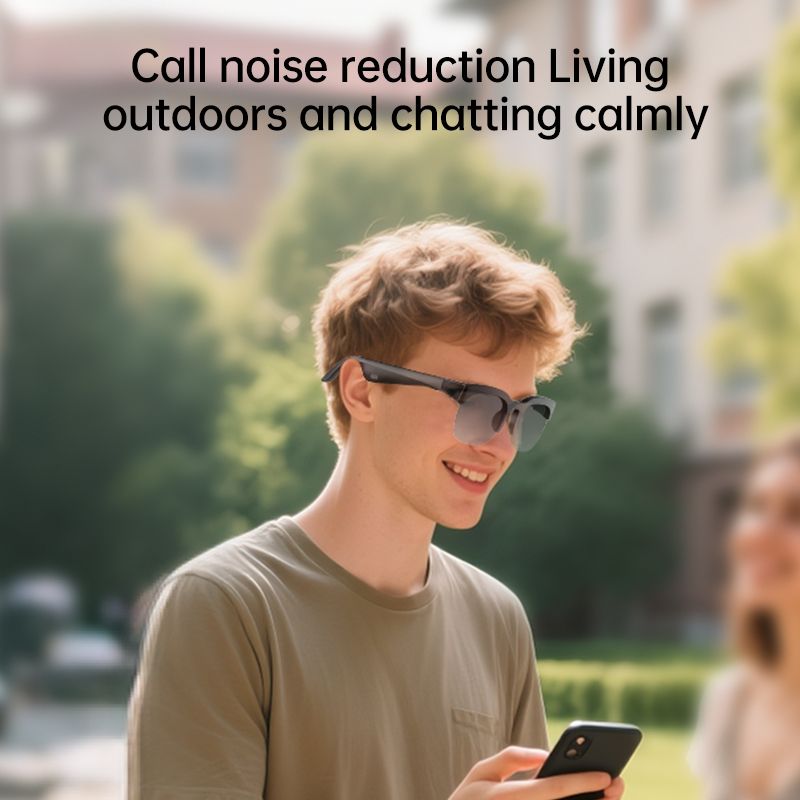 Smart Audio Glasses AI Translation Bluetooth Sunglasses Open Ear Wireless Fashion Earphones Boda Boda Motorcycle Safe Riding Trendy Eyewear Outdoor Sport Headphones with Mic Anti-UV Long Battery