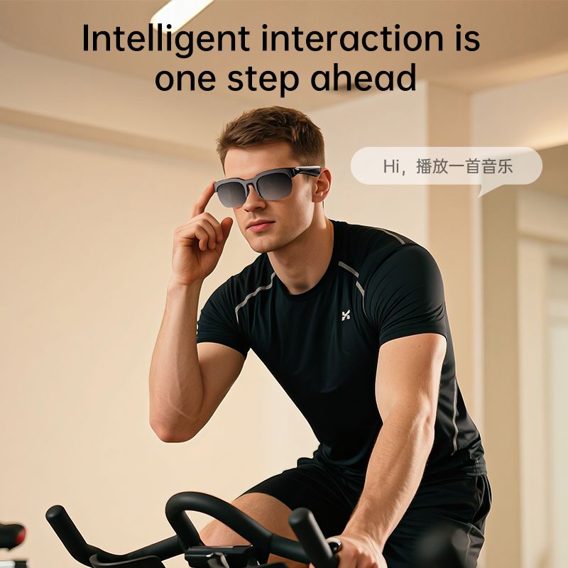 Smart Audio Glasses AI Translation Bluetooth Sunglasses Open Ear Wireless Fashion Earphones Boda Boda Motorcycle Safe Riding Trendy Eyewear Outdoor Sport Headphones with Mic Anti-UV Long Battery