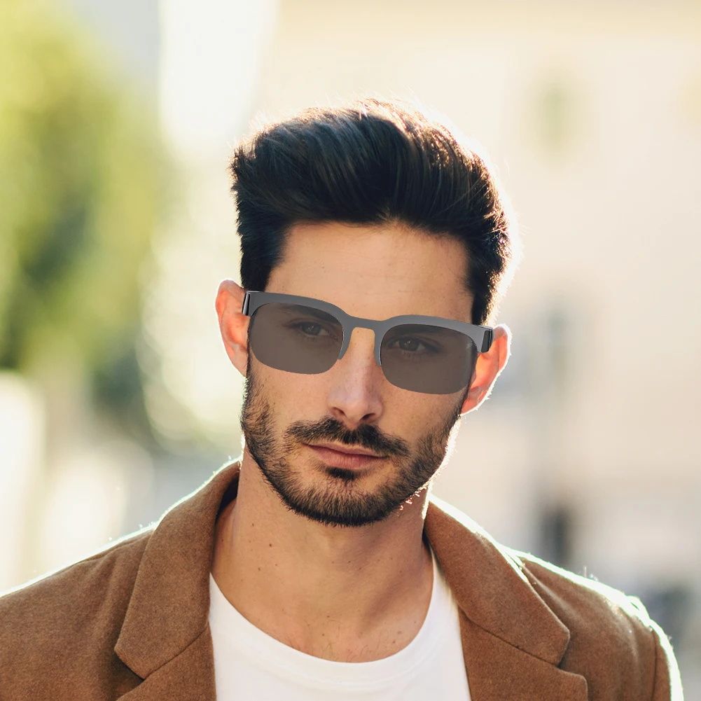 Smart Audio Glasses AI Translation Bluetooth Sunglasses Open Ear Wireless Fashion Earphones Boda Boda Motorcycle Safe Riding Trendy Eyewear Outdoor Sport Headphones with Mic Anti-UV Long Battery