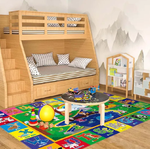 Wholesale Five PCS Play Mat for Children Baby Crawling Mat  4*6.5 / 5*6.5 / 6*6.5 Double-side Printed Waterproof Easy to Clean Warm Floor Carpet Sleeping Mat Floor Mat Picnic Play Mat Children