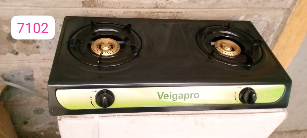 Stainless Steel 2 Burner Gas Cooker - Black- with FREE 6 kg regulator + 1M pipe - Recommended, This gas‎‐burner will help you cook your food perfectly every time‎‎‎.‎‎‎  It provides an even distributi