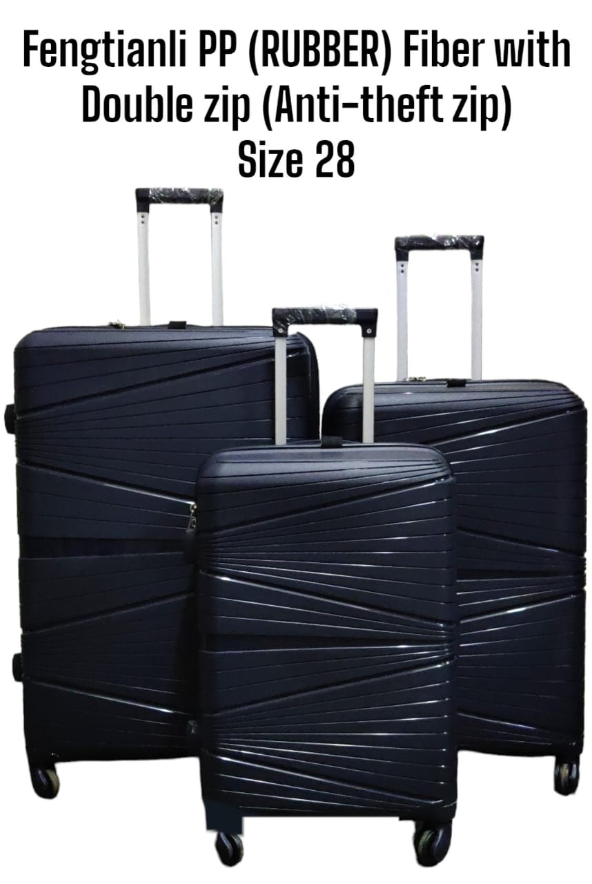 3 IN 1 LAXURIOUS FIBRE SUITCASE BRIEFCASE TRAVEL BAG  The suitcase features a hard outer shell that protects your belongings from damage. It also has a number of compartments and pockets to keep your