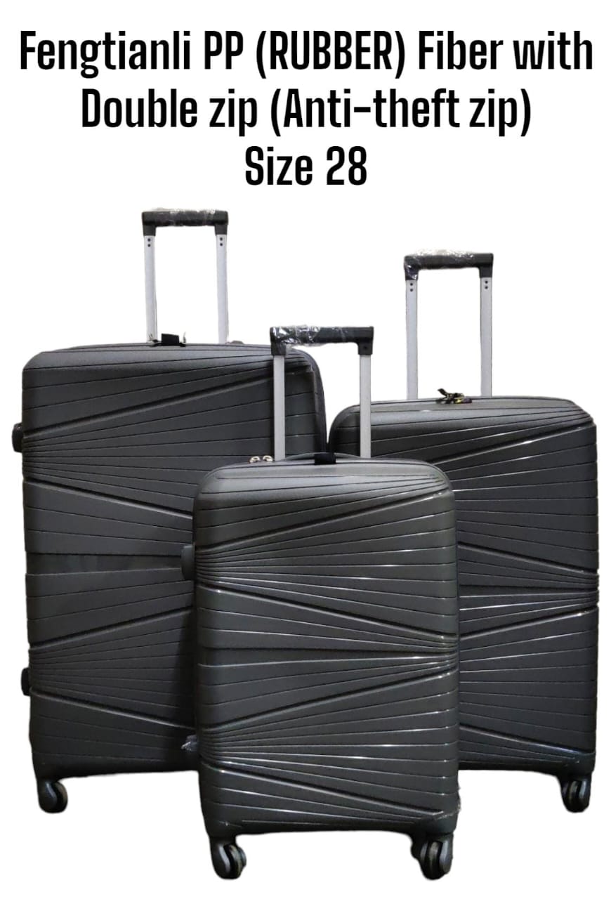 3 IN 1 LAXURIOUS FIBRE SUITCASE BRIEFCASE TRAVEL BAG  The suitcase features a hard outer shell that protects your belongings from damage. It also has a number of compartments and pockets to keep your