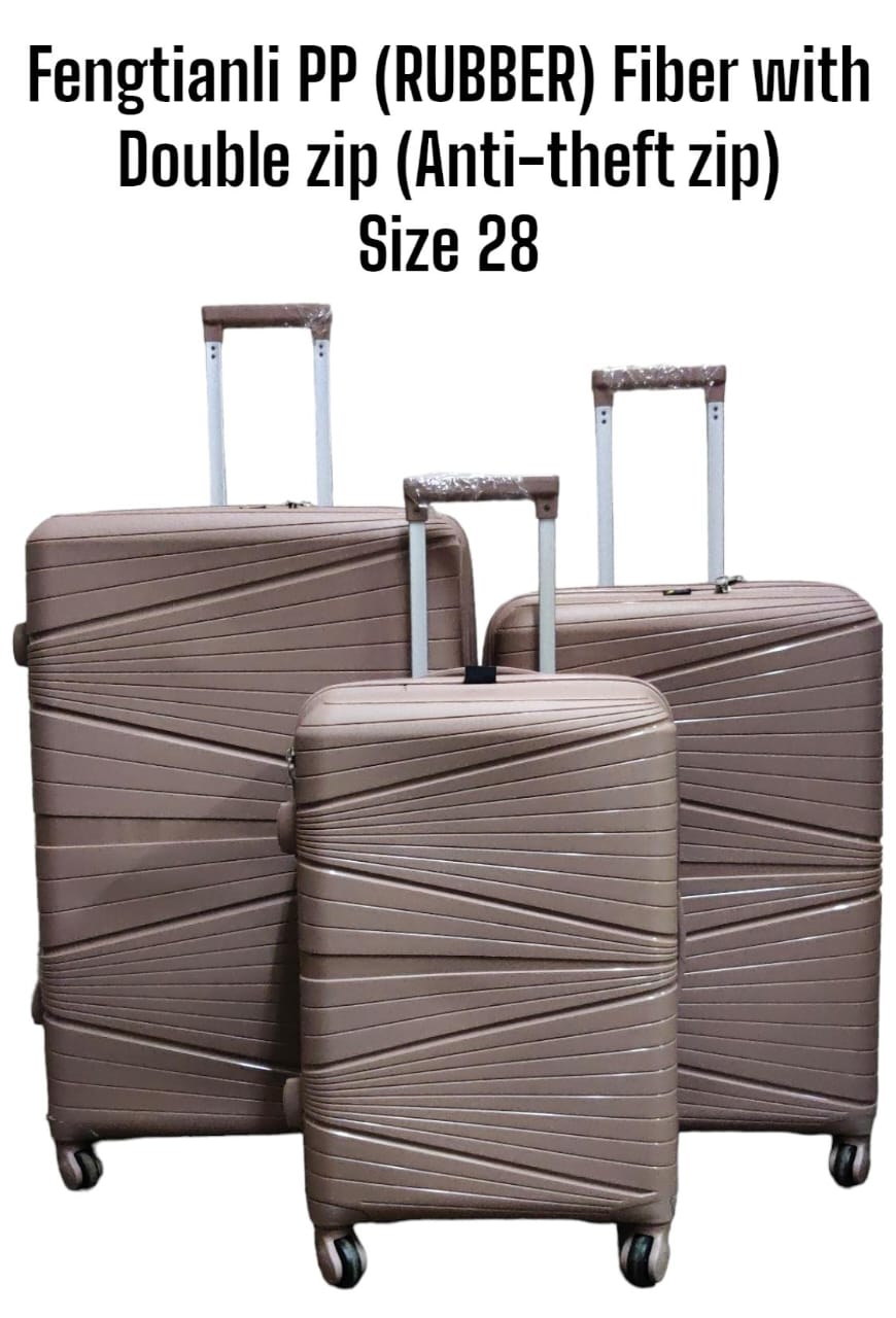 3 IN 1 LAXURIOUS FIBRE SUITCASE BRIEFCASE TRAVEL BAG  The suitcase features a hard outer shell that protects your belongings from damage. It also has a number of compartments and pockets to keep your
