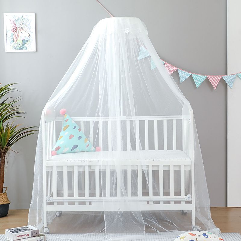 Baby cot round net Baby cot mosquito net canopy made from a tight knit mesh of 256 holes per square inch that keeps out mosquitoes, black flies, wasps, bugs and other pesky insects but allows a cool b
