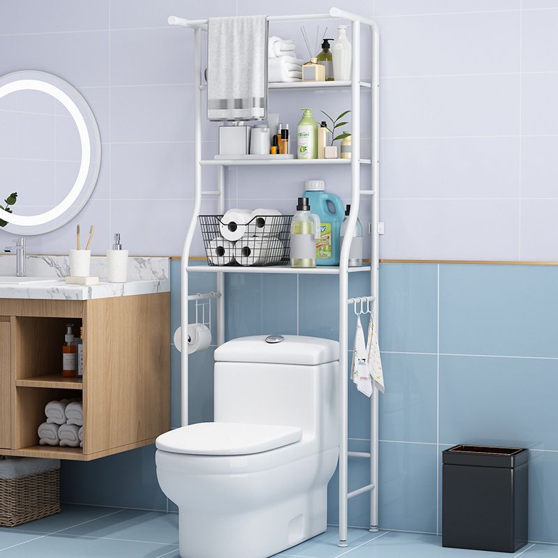 Bathroom Toilet Storage Rack Floor to Floor Toilet Rack Washroom Punching Free Storage Rack  Stainless Steel Toilet Stand Rack Shelf Space Saver Organizer.
